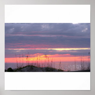 Póster Por do sol do beira-mar