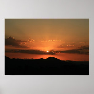 Póster Por do sol do deserto