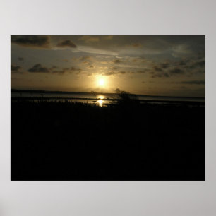 Póster Por do sol do lago