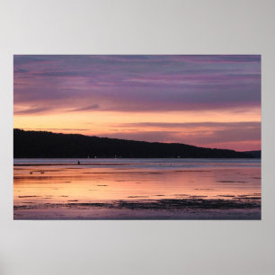 Póster Por do sol do lago Cayuga