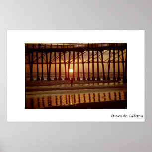 Poster Por do sol do perto do oceano