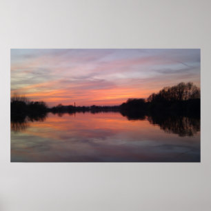 Póster Por do sol do rio