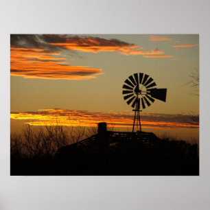 Póster por do sol do sudoeste