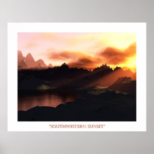 Póster Por do sol do sudoeste