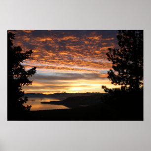 Poster Por do sol do verão em Tahoe