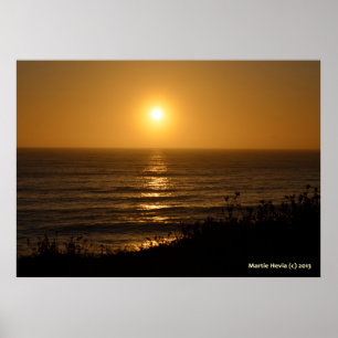 Poster Por do sol dourado V