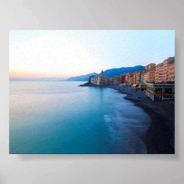Poster Pôr do sol em Camogli (Frente)