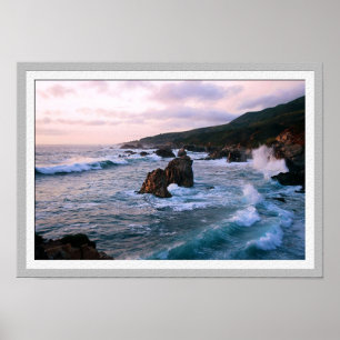 Póster Por do sol em Garrapata