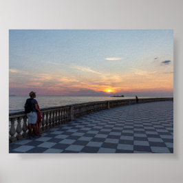 Poster Pôr do sol em Livorno
