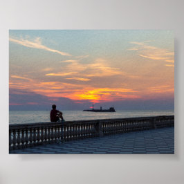 Poster Pôr do sol em Livorno