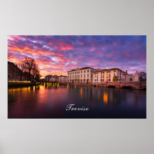 Poster Pôr do sol em Treviso