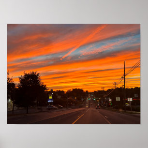 Poster Pôr do sol estratosférico