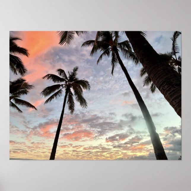 Poster Pôr do Sol Havaiano (Frente)