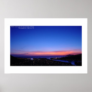 Póster Por do sol havaiano doce