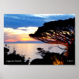 Poster Por do sol impresso em canvas