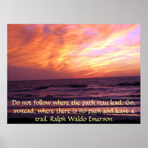 Poster Por do sol inspirado Emerson