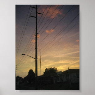 Póster Por do sol Louisville KY e telefone pólo