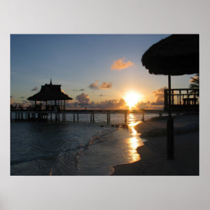 Póster Por do sol Maldives