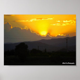 Poster Pôr do Sol Mediterrâneo