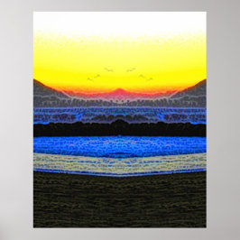 Poster Pôr do Sol Místico Dupla Visão 