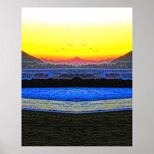 Poster Pôr do Sol Místico Dupla Visão