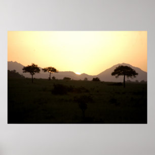 Póster Pôr do sol na África