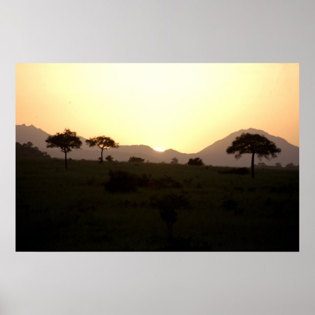 Póster Pôr do sol na África (Frente)