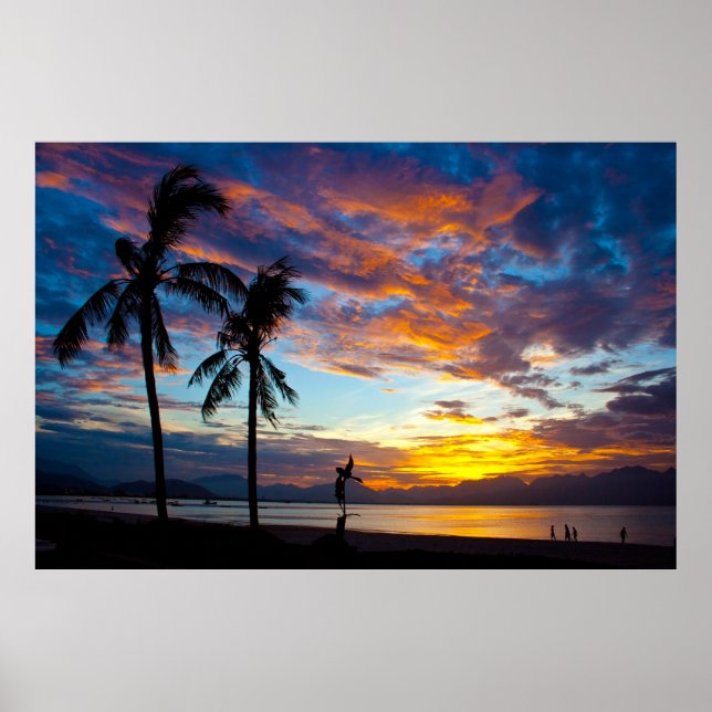 Poster Pôr do sol na Baía de Danang, Vietnã, (Frente)
