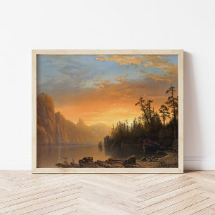 Poster Pôr do sol na Califórnia   Albert Bierstadt