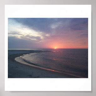 Poster Por do sol na ilha da areia