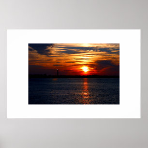 Póster Por do sol na ilha do carvalho