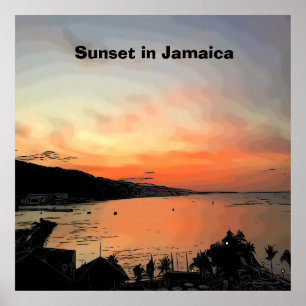 Poster Pôr do sol na Jamaica