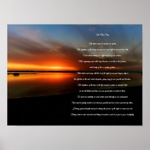 Poster Pôr do sol na praia O novo dia