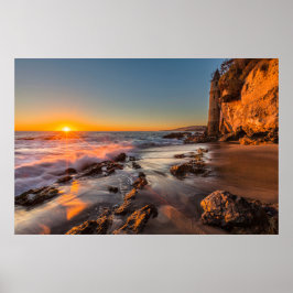 Póster Pôr do sol na Praia Victoria