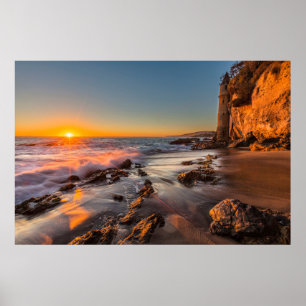Póster Pôr do sol na Praia Victoria