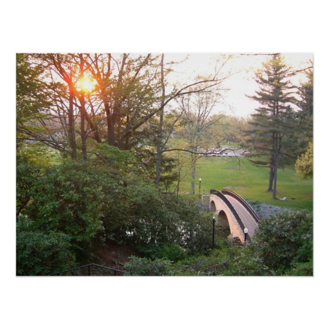 Póster Pôr do sol na Rainbow Bridge no Grove City College (Frente)