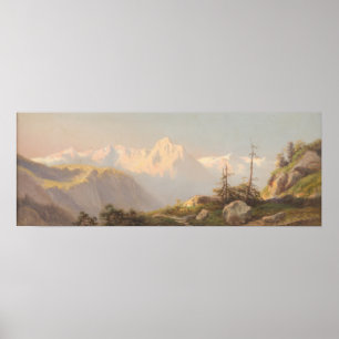Poster Pôr do sol nas montanhas – Carl Lafite