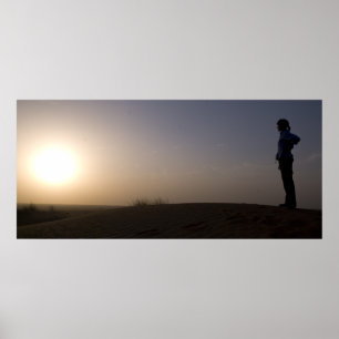Póster Por do sol no deserto