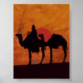 Poster Pôr do sol no deserto