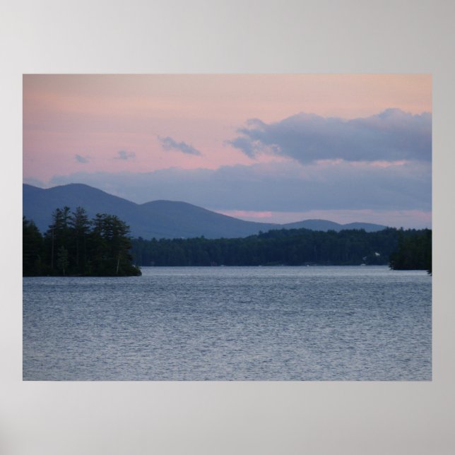 Póster Pôr do sol no lago 2 (Frente)