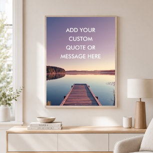 Poster Pôr do Sol no Lago - Crie Sua Própria Motivação