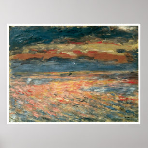 Póster Por do sol no mar, Pierre-Auguste Renoir