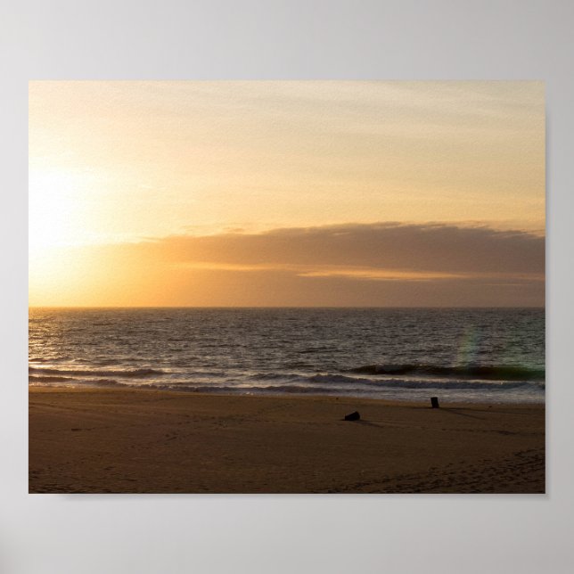 Poster Pôr do sol no oceano (Frente)