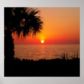 Poster Pôr do sol no oceano