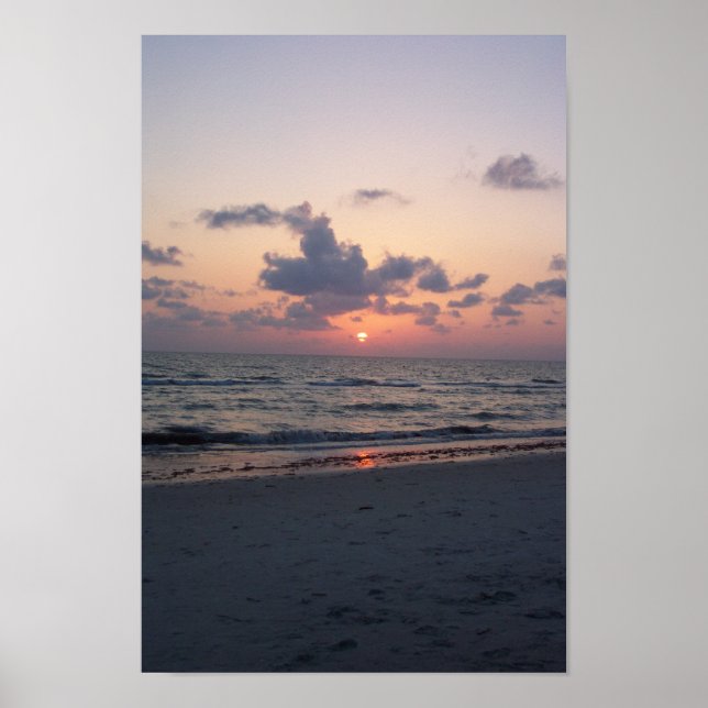 Póster Pôr do sol no oceano (Frente)