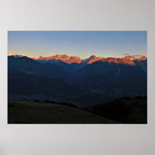 Poster Pôr do sol no Vale de Fiescher