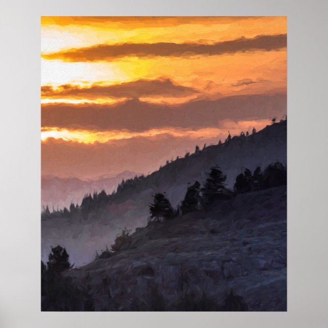 Poster Pôr do sol no vale de Lamar (Frente)