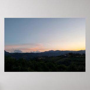 Poster Pôr do Sol nos Cárpatos – Fotografia de Montanha d