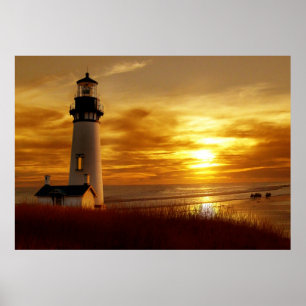 Póster Por do sol pacífico