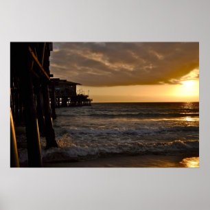 Póster Por do sol pacífico em Santa Monica
